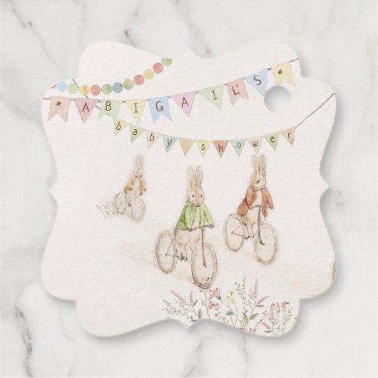 Peter the Rabbit Bunny Gender Neutral Books Baby Geschenkanhänger (Rückseite)