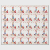 Peter the Rabbit Christmas Hat Reindeer Red White Geschenkpapier (Flach)