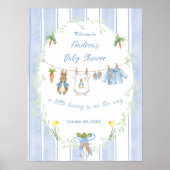 Peter the Rabbit Clothesline Baby Dusche Willkomme Poster (Vorne)