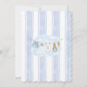 Peter the Rabbit Clothesline Baby Shower Einladung (Rückseite)