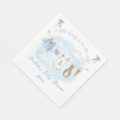Peter the Rabbit Clothesline Baby Shower Napkins Serviette (Ecke)