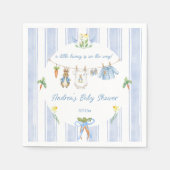 Peter the Rabbit Clothesline Baby Shower Serviette (Vorderseite)
