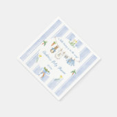 Peter the Rabbit Clothesline Baby Shower Serviette (Ecke)