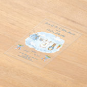 Peter the Rabbit Cute Clothesline Baby Shower Acryleinladungen (Ablage )