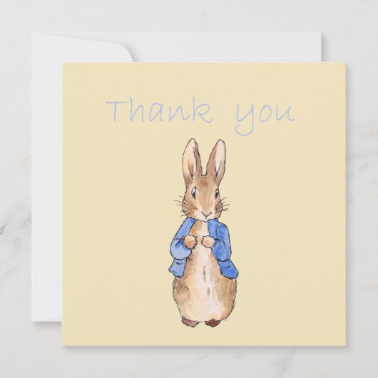 Peter the Rabbit "Danke" Text Dankeskarte (Vorderseite)