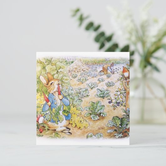 Peter the Rabbit Dankeskarte (Stehend Vorderseite)