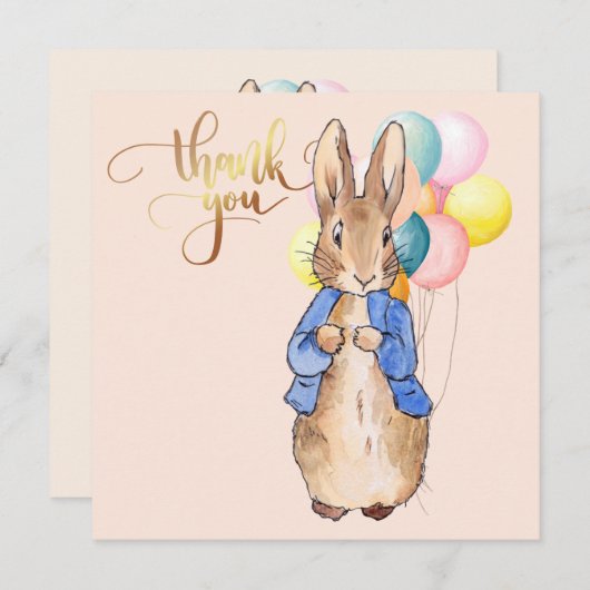 Peter the Rabbit Dankeskarte (Vorne/Hinten)
