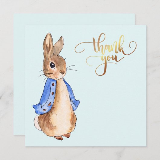 Peter the Rabbit Dankeskarte (Vorne/Hinten)