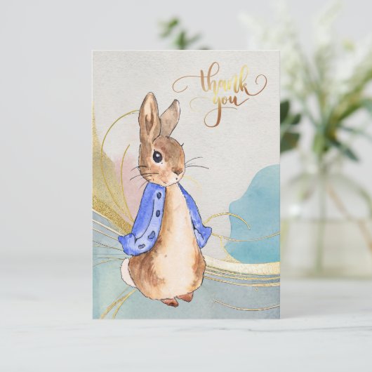 Peter the Rabbit Dankeskarte (Stehend Vorderseite)