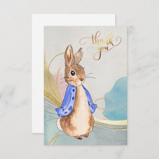 Peter the Rabbit Dankeskarte (Vorne/Hinten)