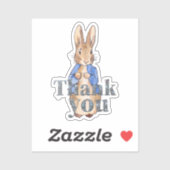Peter the Rabbit Decorative Danke, Text Aufkleber (Blatt)