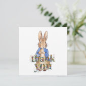 Peter the Rabbit Decorative Danke, Text Dankeskarte (Stehend Vorderseite)