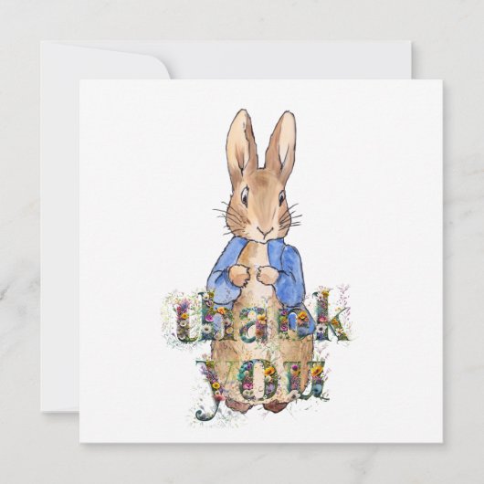 Peter the Rabbit Decorative Danke, Text Dankeskarte (Vorderseite)