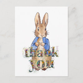 Peter the Rabbit Decorative Danke, Text Postkarte