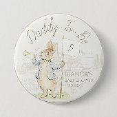 Peter the Rabbit Einige Bunny Baby Shower Daddy zu Button (Vorderseite)
