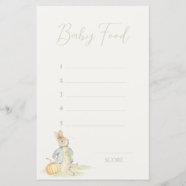 Peter the Rabbit Einige Bunny Guess Baby Food Game (Vorderseite)