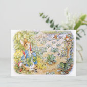 Peter the Rabbit Einladung (Stehend Vorderseite)