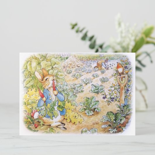 Peter the Rabbit Einladung (Stehend Vorderseite)