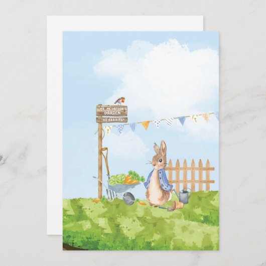 Peter the Rabbit Einladung (Vorne/Hinten)