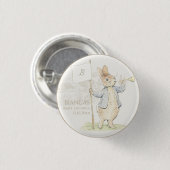 Peter the Rabbit etwas Sonnendusche Button (Vorne & Hinten)
