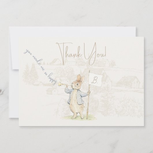 Peter the Rabbit etwas Sonnendusche Dankeskarte (Rückseite)