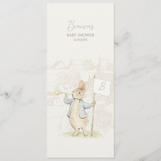 Peter the Rabbit etwas Sonnendusche Menükarte (Rückseite)