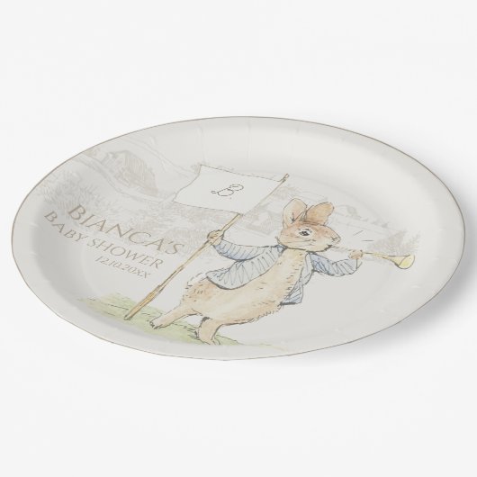 Peter the Rabbit etwas Sonnendusche Pappteller (Schrägansicht)