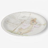 Peter the Rabbit etwas Sonnendusche pink Pappteller (Schrägansicht)