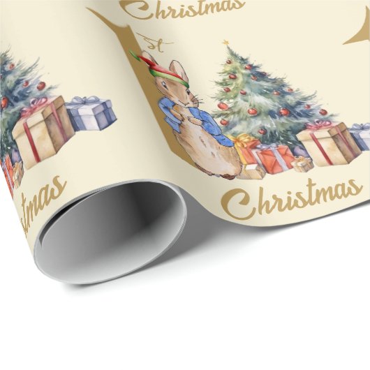 Peter the Rabbit First Christmas Geschenkpapier (Rolleneckpunkt)
