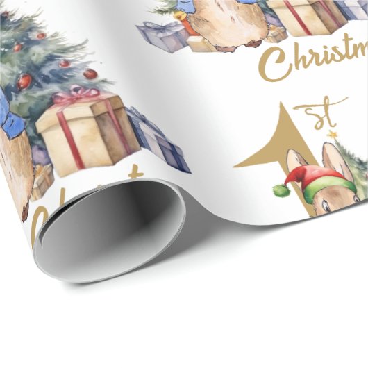 Peter the Rabbit First Christmas Geschenkpapier (Rolleneckpunkt)
