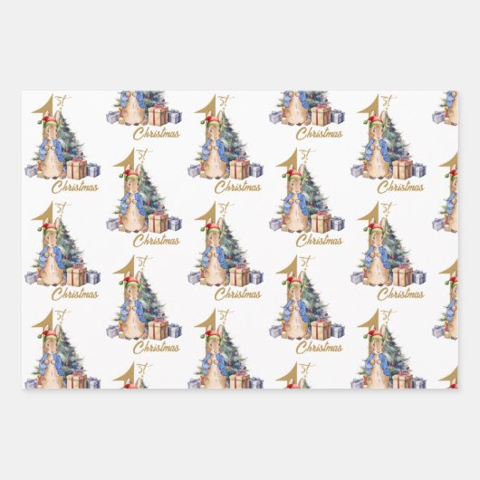 Peter the Rabbit First Christmas Geschenkpapier Set (Vorderseite 3)