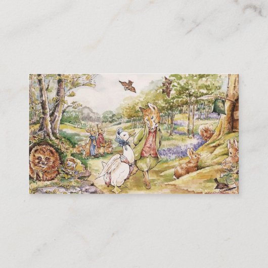 Peter the Rabbit Forest Friends Display Dusche Begleitkarte (Rückseite)