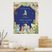Peter the Rabbit Forest Friends Dusche Willkommen Poster (Küche)