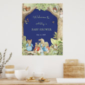 Peter the Rabbit Forest Friends Dusche Willkommen Poster (Küche)