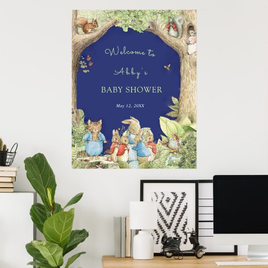 Peter the Rabbit Forest Friends Dusche Willkommen Poster (Heimbüro)