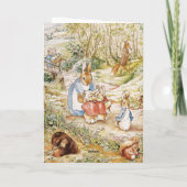 Peter the Rabbit Forest Friends Kinderdusche Dankeskarte (Rückseite)