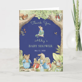 Peter the Rabbit Forest Friends Kinderdusche Dankeskarte