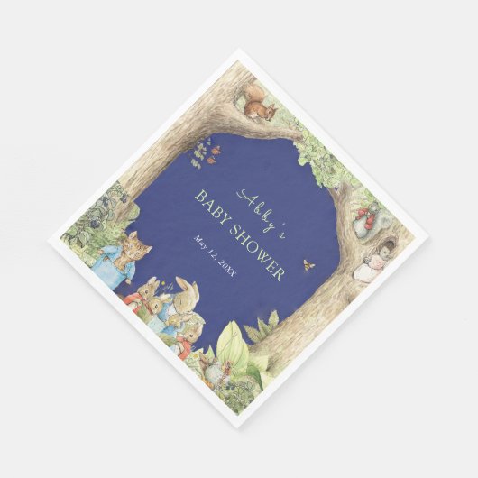 Peter the Rabbit Forest Friends Kinderdusche Serviette (Ecke)