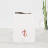 Peter the Rabbit Foto Babydusche Danke (Rückseite)