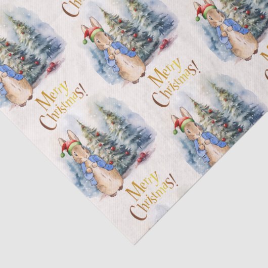 Peter the Rabbit Frohe Weihnachtsbaum Seidenpapier (Detail)