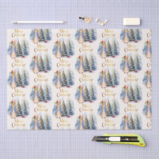 Peter the Rabbit Frohe Weihnachtsbaum Seidenpapier (Handwerk)