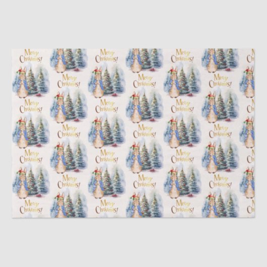 Peter the Rabbit Frohe Weihnachtsbaum Seidenpapier (Vorderseite)