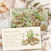 Peter the Rabbit Garden Baby Showbuchanfrage Begleitkarte