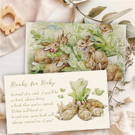 Peter the Rabbit Garden Baby Showbuchanfrage Begleitkarte