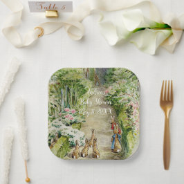 Peter the Rabbit Garden Baby Shower Pappteller