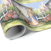 Peter the Rabbit Garden Shed Geschenkpapier (Rolleneckpunkt)