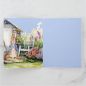 Peter the Rabbit Garden Shed Happy Birthday Karte (Innenseite)