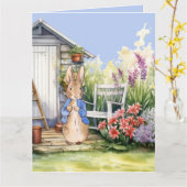 Peter the Rabbit Garden Shed Karte (Gelbe Blume)