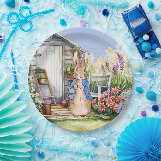 Peter the Rabbit Garden Shed Pappteller (Party)