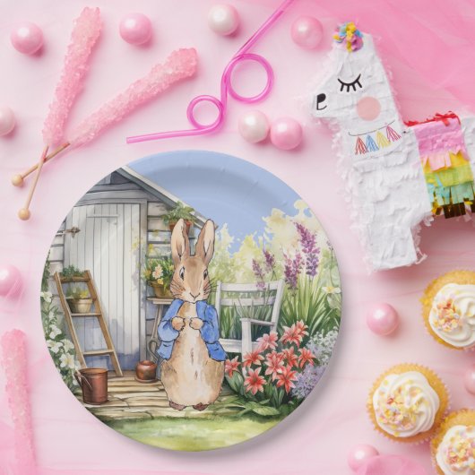 Peter the Rabbit Garden Shed Pappteller (Party)